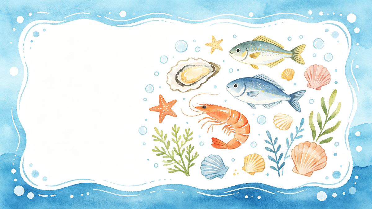 Yummy seafood
from the deep blue!