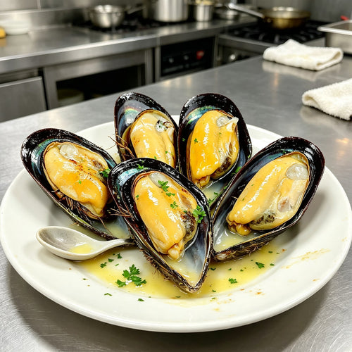 Fresh Green-Lipped Mussels Half Shell