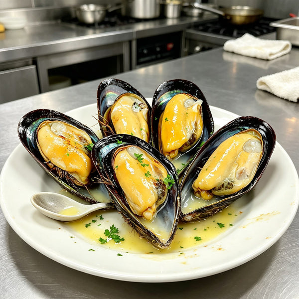 Fresh Green-Lipped Mussels Half Shell
