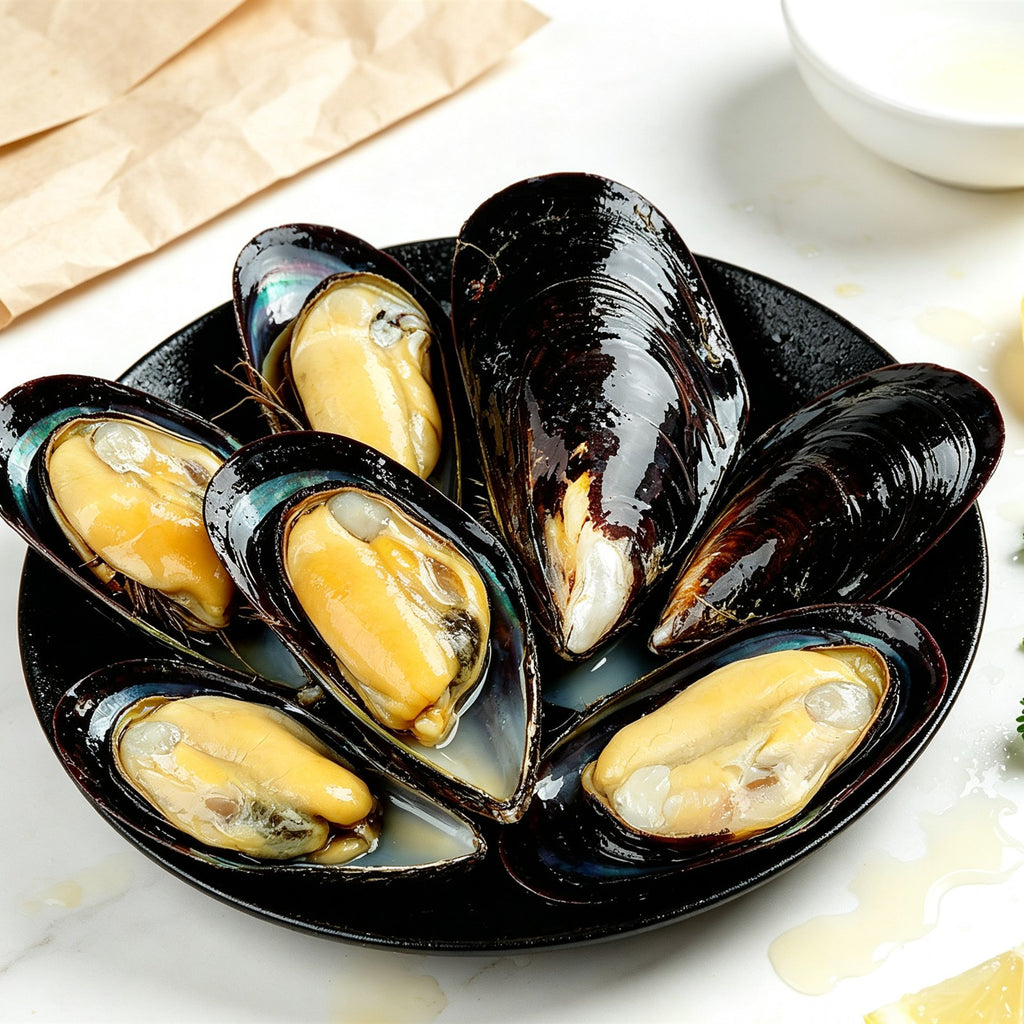Fresh Green-Lipped Mussels Half Shell