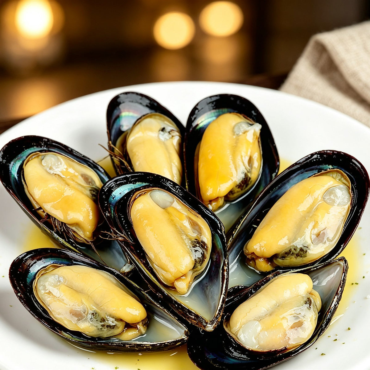 Fresh Green-Lipped Mussels Half Shell